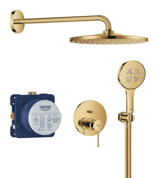 Grohe Essence Ankastre Banyo/Duş Bataryası, Tepe ve El Duşu Seti, Altın -25287GL0