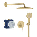 Grohe Essence Ankastre Banyo/Duş Bataryası, Tepe ve El Duşu Seti, Fırçalı Altın - 25287GN0