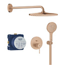 Grohe Essence Ankastre Banyo/Duş Bataryası, Tepe ve El Duşu Seti, Fırçalı Bakır-25287DL0