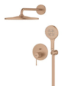 Grohe Essence Ankastre Banyo/Duş Bataryası, Tepe ve El Duşu Seti, Fırçalı Bakır-25287DL0