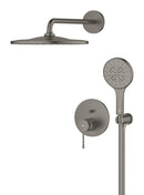 Grohe Essence Ankastre Banyo/Duş Bataryası, Tepe ve El Duşu Seti, Fırçalı Sert Grafit-25287AL0