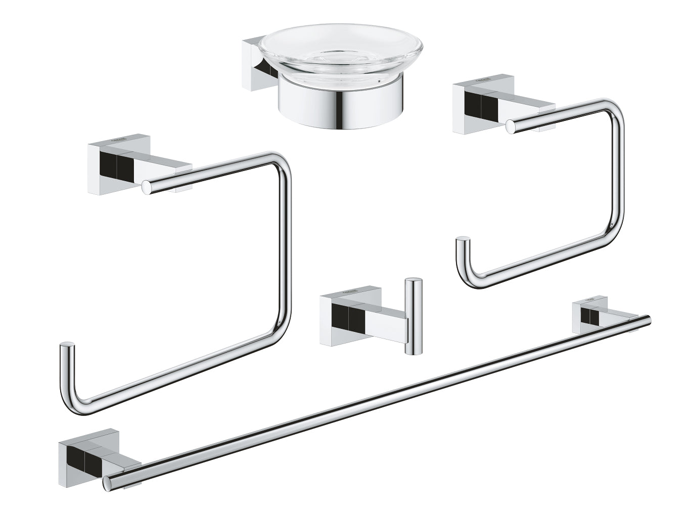 Grohe Essentials Cube 5'İ Bir Arada Banyo Aksesuar Seti - 40758001