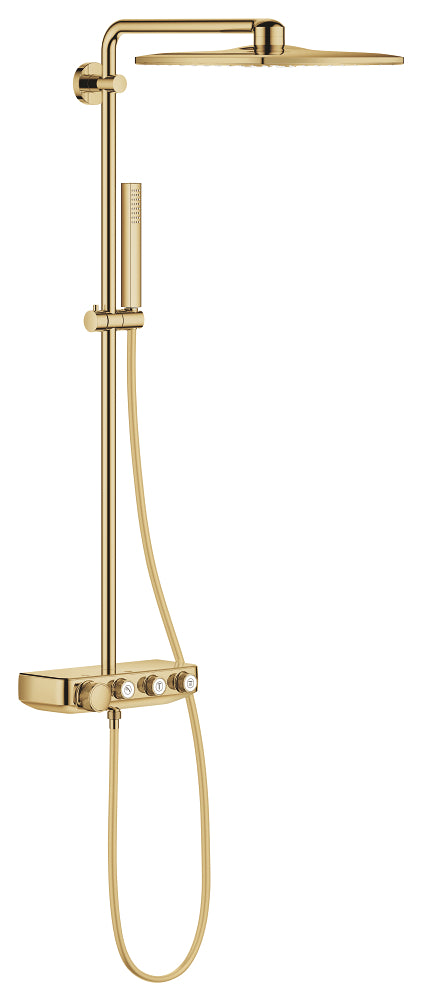 Grohe Euphoria SmartControl System 310 Cube Duo Duvara Monte Termostatik Bataryalı Duş Sistemi, Altın - 26508GL0