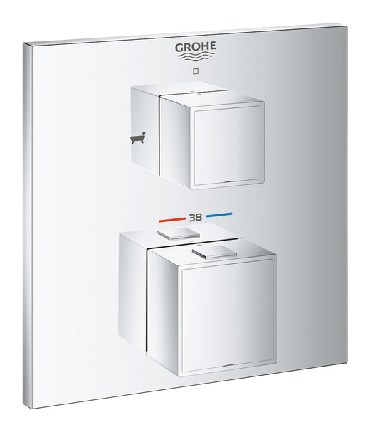 Grohe Grohtherm Cube Çift Yönlü Ankastre Termostatik Banyo Bataryası - 24155000