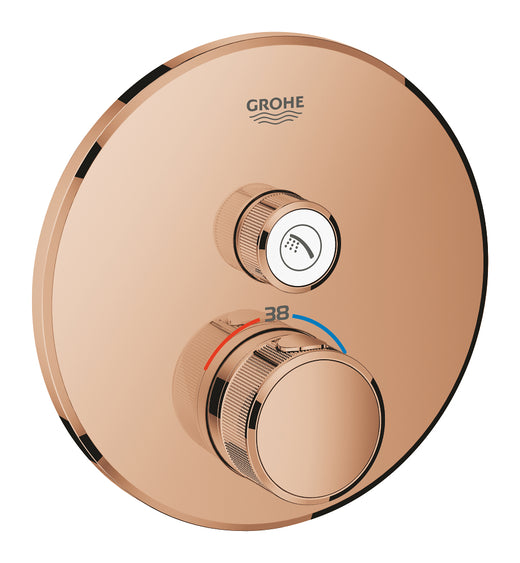 Grohe Grohtherm Smartcontrol Tek Valfli Akış Kontrollü, Ankastre Termostatik Duş Bataryası - 29118Da0