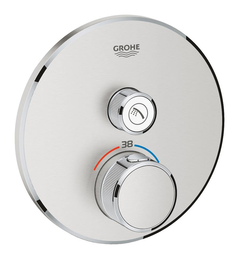 Grohe Grohtherm Smartcontrol Tek Valfli Akış Kontrollü, Ankastre Termostatik Duş Bataryası - 29118Dc0
