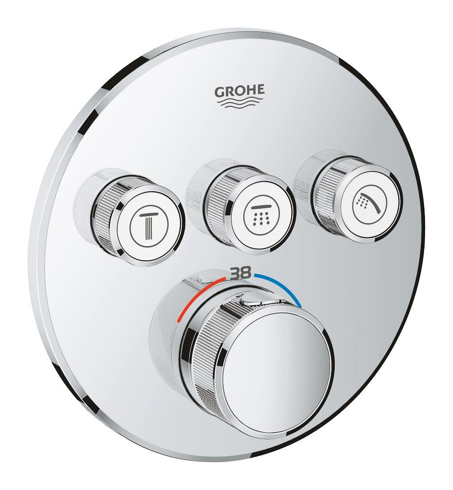 Grohe Grohtherm Smartcontrol Üç Valfli Akış Kontrollü, Ankastre Termostatik Duş Bataryası - 29121000