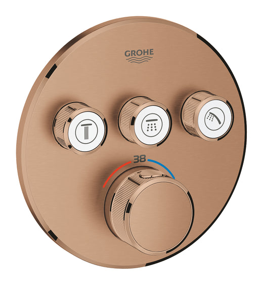 Grohe Grohtherm Smartcontrol Üç Valfli Akış Kontrollü, Ankastre Termostatik Duş Bataryası - 29121Dl0