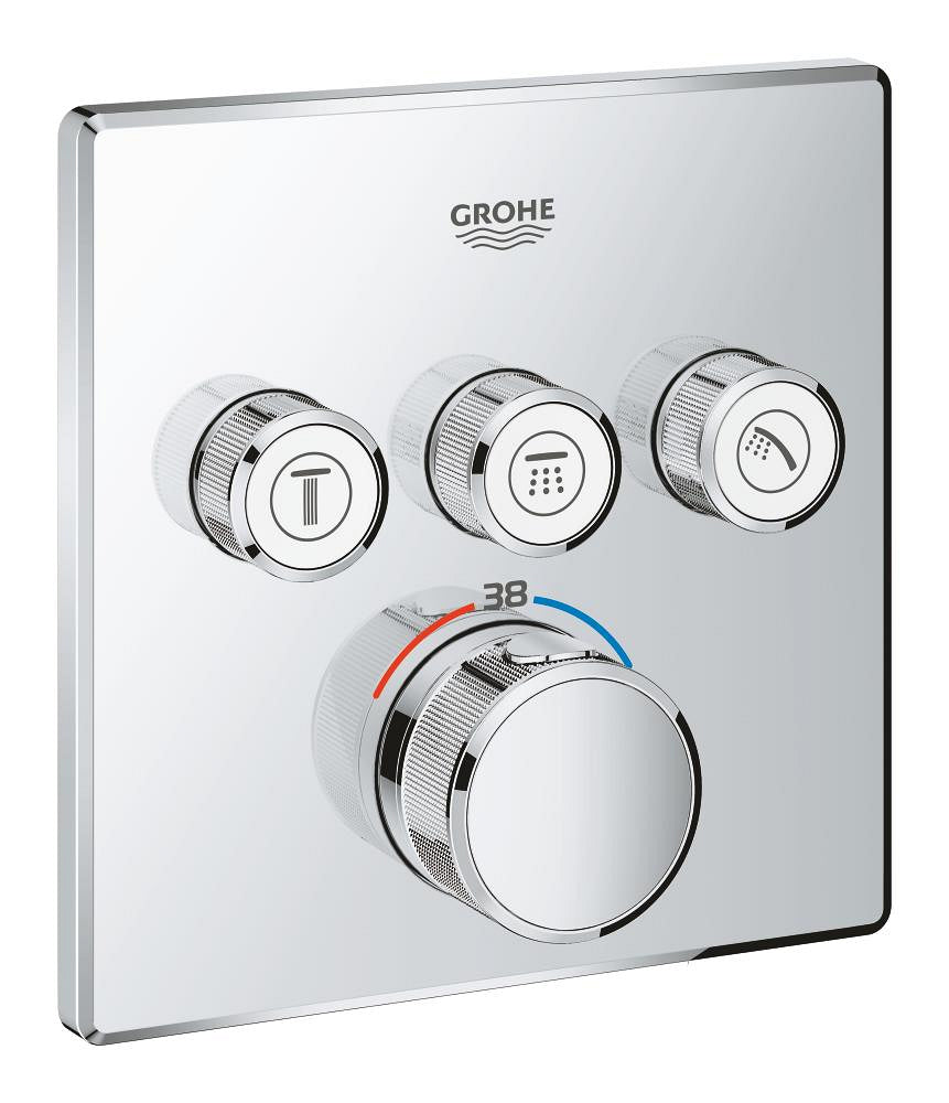 Grohe Grohtherm Smartcontrol Üç Valfli Akış Kontrollü, Ankastre Termostatik Duş Bataryası - 29126000