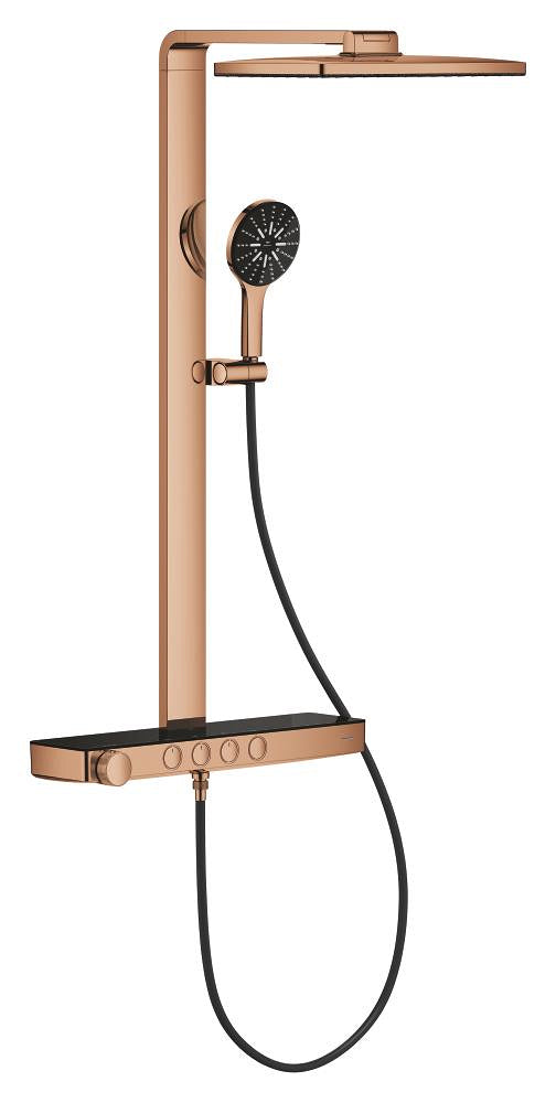 Grohe Rainshower Aqua Pure SmartControl Duş Sistemi, Duvara Monte, Termostatik Bataryalı Duş Kolonu, Bakır - 100962DA00