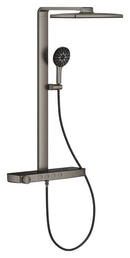 Grohe Rainshower Aqua Pure SmartControl Duş Sistemi, Duvara Monte, Termostatik Bataryalı Duş Kolonu, Fırçalı Sert Grafit - 100962AL00