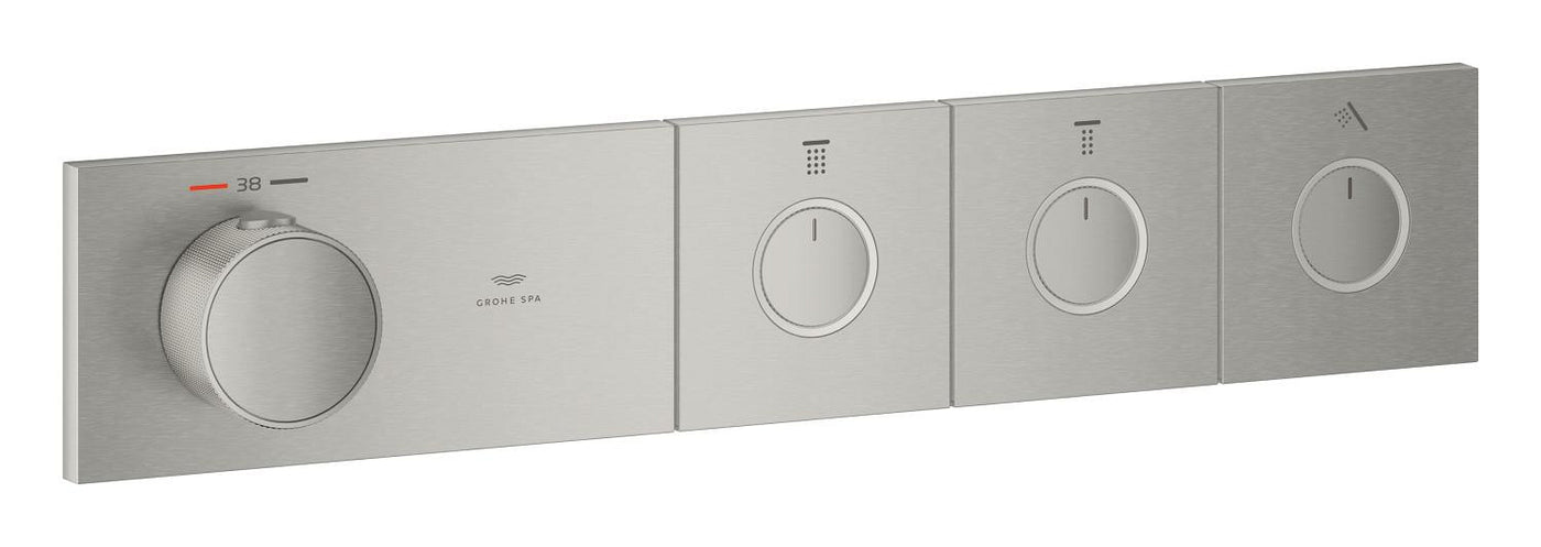 GROHE SPA — Grohtherm Aqua Tiles 3 Yollu termostat Supersteel Infinity Finish 106866DC00
