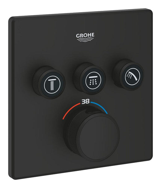 Grohtherm SmartControl Üç valfli akış kontrollü, ankastre termostatik duş bataryası - 102167KF00