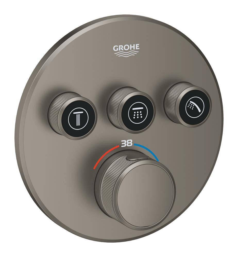 Grohtherm SmartControl Üç valfli akış kontrollü, ankastre termostatik duş bataryası - 29121MG0