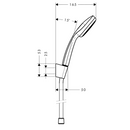 HansGrohe Croma 100 Duş Askı Seti Mono, 160 Cm Duş Hortumu İle - 27575000
