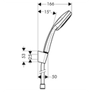 HansGrohe Croma 100 Duş Askı Seti Multi, 125 Cm Duş Hortumu İle - 27593000