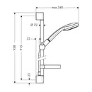 HansGrohe Croma 100 Duş Seti Multi, 90 Cm Duş Barı Ve Sabunluk İle - 27774000