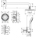 HansGrohe Croma E Duş Sistemi 280 1Jet Ecostat E İle - 27953000