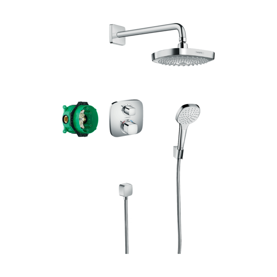 HansGrohe Croma Select E Ankastre Duş Sistemi Ecostat E Termostat İle - 27294000