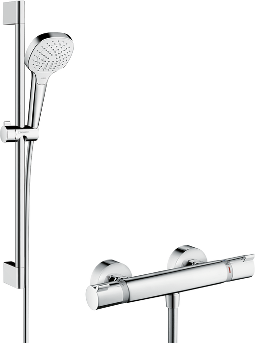 HansGrohe Croma Select E Aplike Duş Sistemi Vario, Ecostat Comfort Termostat Ve 65 Cm Duş Barı İle - 27081400