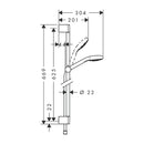 HansGrohe Croma Select E Duş Seti Multi, 65 Cm Duş Barı İle - 26580400