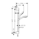 HansGrohe Croma Select E Duş Seti Vario, 65 Cm Duş Barı Ve Sabunluk İle - 26586400
