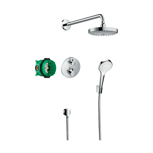 HansGrohe Croma Select S Ankastre Duş Sistemi Ecostat S Termostat İle - 27295000