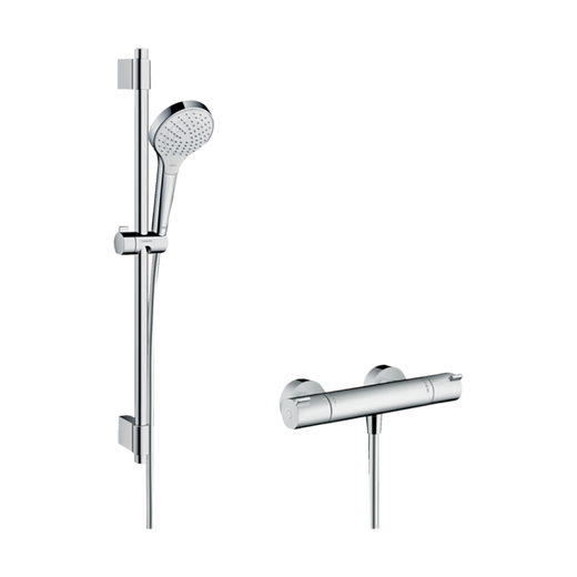 HansGrohe Croma Select S Aplike Duş Sistemi Vario, Ecostat 1001 Cl Termostat Ve 72 Cm Duş Barı İle - 27833400