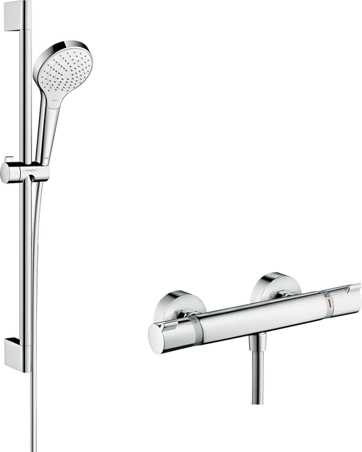 HansGrohe Croma Select S Aplike Duş Sistemi Vario, Ecostat Comfort Termostat Ve 65 Cm Duş Barı İle - 27013400