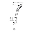HansGrohe Crometta Duş Askı Seti Vario, 125 Cm Duş Hortumu İle - 26691400