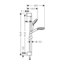 HansGrohe Crometta Duş Seti 1 Jet, 90 Cm Duş Barı İle - 26537400