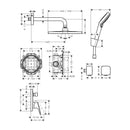 HansGrohe Crometta E Duş Sistemi 240 1Jet Tek Kollu Batarya İle - 27957000