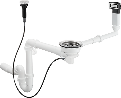 HansGrohe D16 - 11 Otomatik Gider Ve Taşma Seti Tek Hazneli Granit Eviye İçin - 43937000