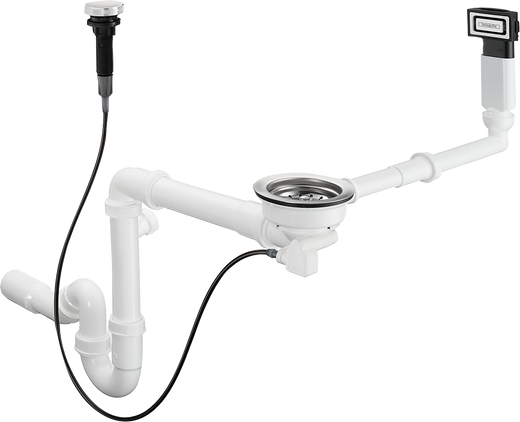 HansGrohe D16 - 11 Otomatik Gider Ve Taşma Seti Tek Hazneli Granit Eviye İçin - 43937000