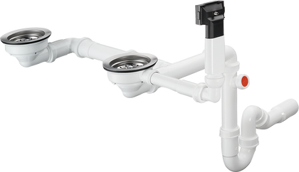 HansGrohe D17 - 10 Manuel Gider Ve Taşma Seti Çift Hazneli Granit Eviye İçin - 43928000