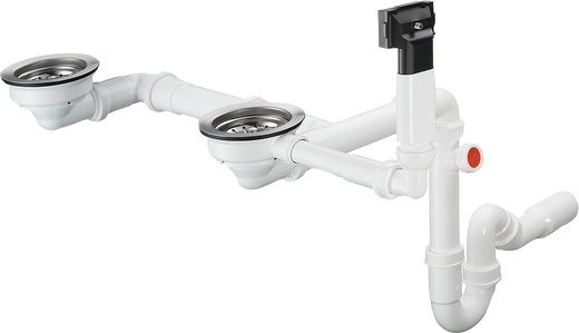 HansGrohe D17 - 10 Manuel Gider Ve Taşma Seti Çift Hazneli Granit Eviye İçin - 43928000