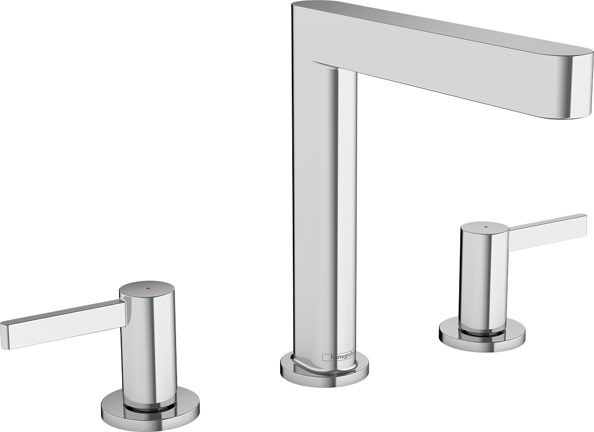 HansGrohe Finoris 3 - Delikli Lavabo Bataryası 160, Bas - Aç Gider Seti İle - 76034000