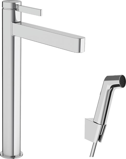 HansGrohe Finoris Tek Kollu Lavabo Bataryası 260, Bidette El Duşu Ve 160 Cm Duş Hortumu İle - 76220000