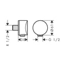 HansGrohe Fixfit Gönye Çıkış S Çek Valfsiz - 27453000