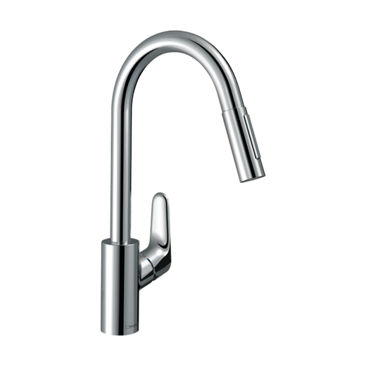 HansGrohe Focus M41 Tek Kollu Eviye Bataryası 240, Çekilebilir El Duşu, 2Jet, Sbox - 73880800