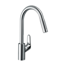 HansGrohe Focus M41 Tek Kollu Eviye Bataryası 240, Eco, Çekilebilir El Duşu, 2Jet, Sbox - 73895000