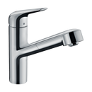HansGrohe Focus M42 Tek Kollu Eviye Bataryası 150, Çekilebilir Gaga, 1Jet, Sbox - 71829000