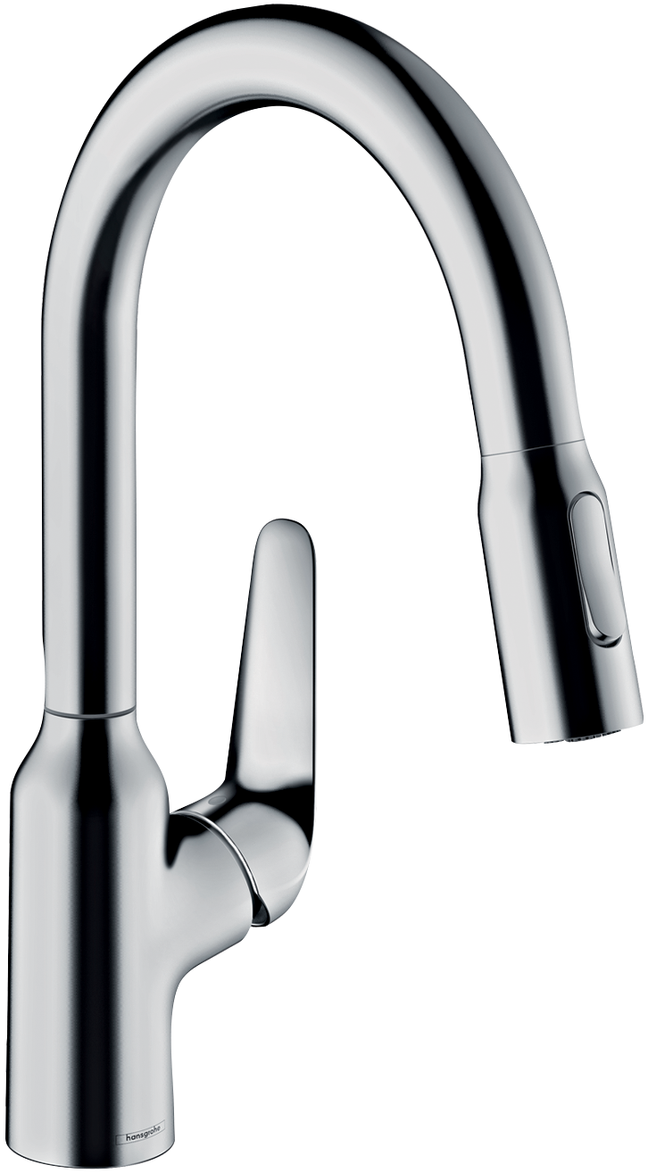 HansGrohe Focus M42 Tek Kollu Eviye Bataryası 180, Çekilebilir El Duşu, 2Jet - 71801000