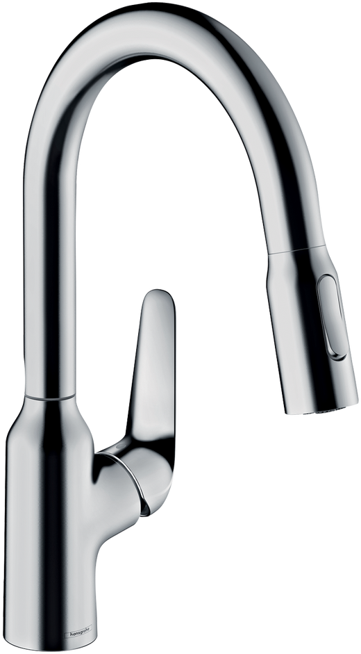 HansGrohe Focus M42 Tek Kollu Eviye Bataryası 180, Çekilebilir El Duşu, 2Jet - 71801000