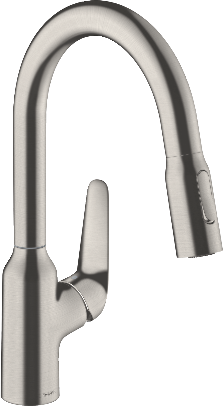 HansGrohe Focus M42 Tek Kollu Eviye Bataryası 180, Çekilebilir El Duşu, 2Jet - 71801800