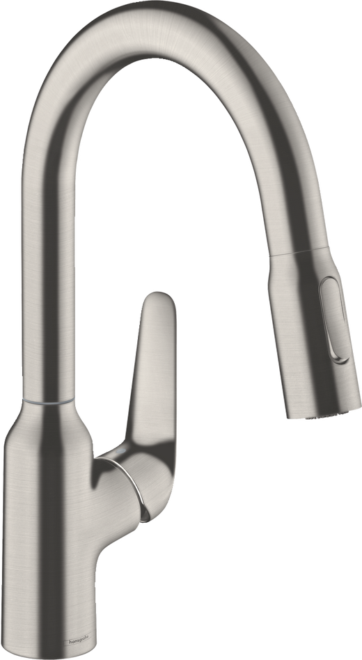 HansGrohe Focus M42 Tek Kollu Eviye Bataryası 180, Çekilebilir El Duşu, 2Jet - 71801800