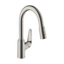 HansGrohe Focus M42 Tek Kollu Eviye Bataryası 180, Çekilebilir El Duşu, 2Jet, Sbox - 71821800