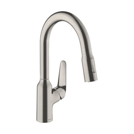 HansGrohe Focus M42 Tek Kollu Eviye Bataryası 180, Çekilebilir El Duşu, 2Jet, Sbox - 71821800