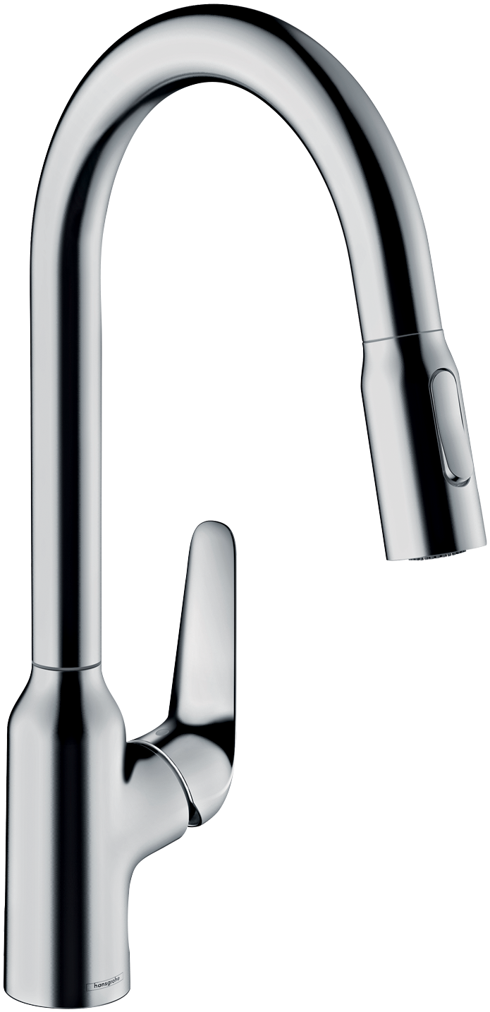 HansGrohe Focus M42 Tek Kollu Eviye Bataryası 220, Çekilebilir El Duşu, 2Jet - 71800000