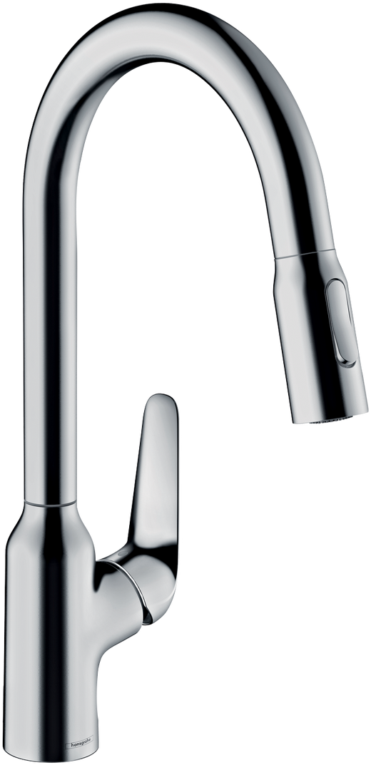HansGrohe Focus M42 Tek Kollu Eviye Bataryası 220, Çekilebilir El Duşu, 2Jet - 71800000
